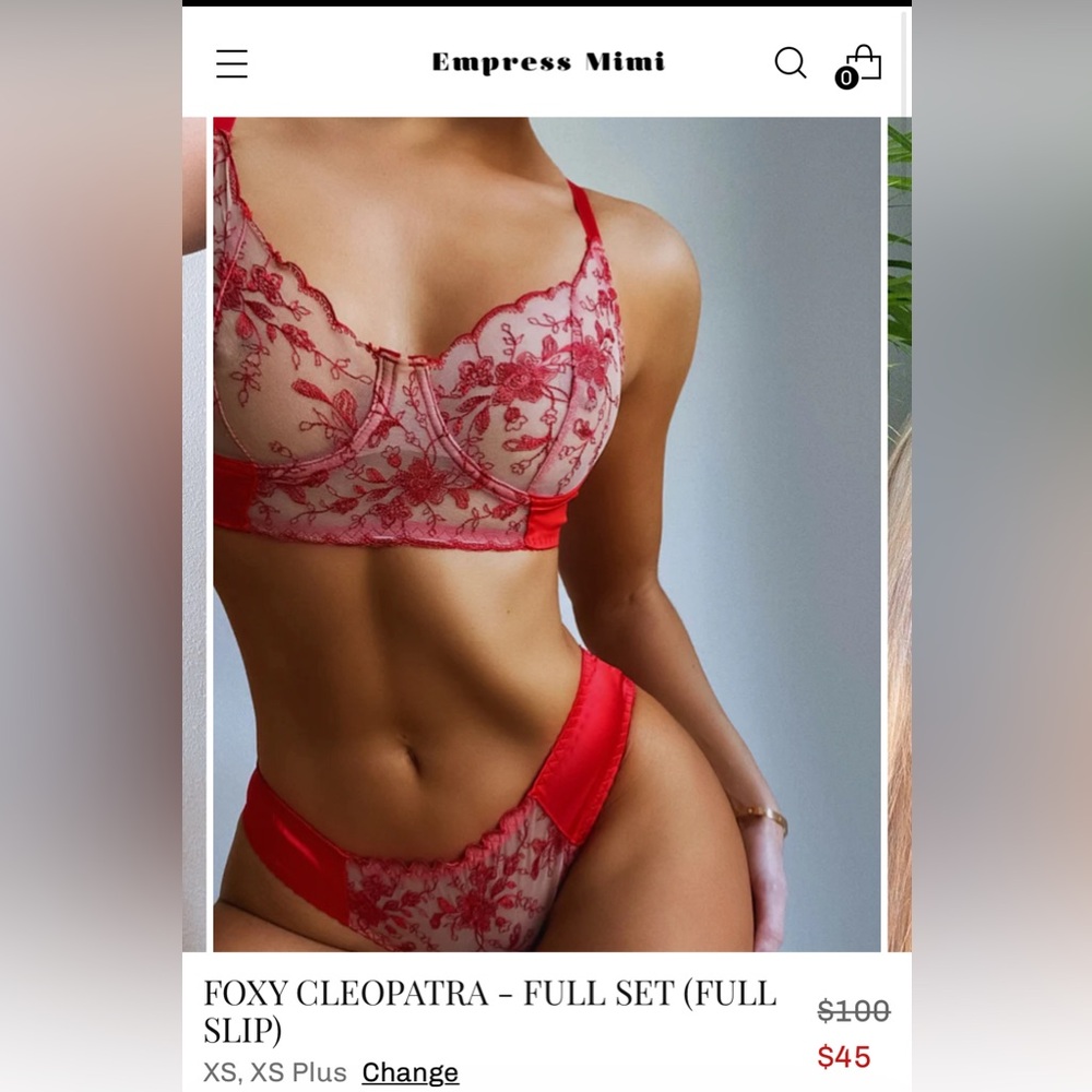 Brand new never been worn Empress Mimi Foxy Cleopatra set set.